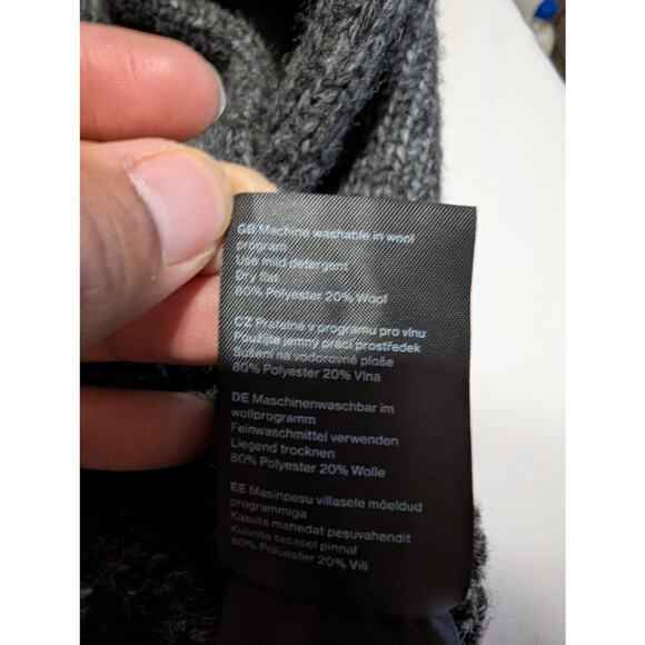 Weekday Bobby Relaxed Knitted Polo Sweater Dark Gray Men’s Size Large L - Picture 5 of 8